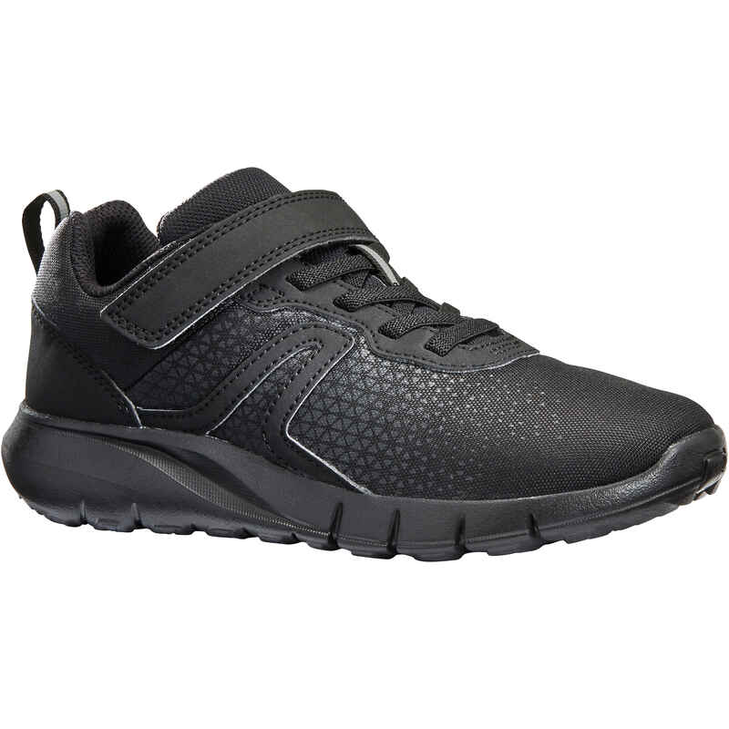 Kids' lightweight and waterproof rip-tab shoes, black