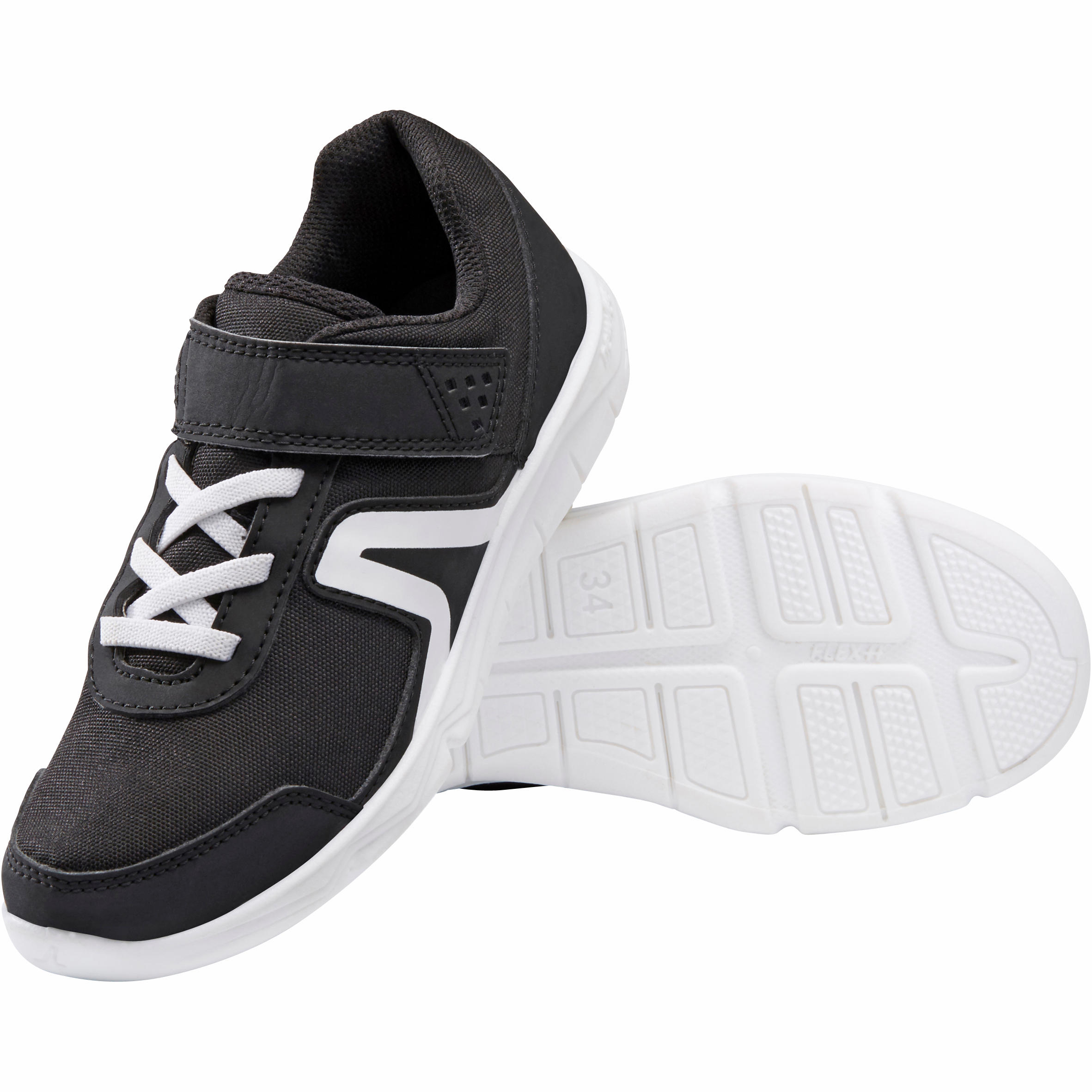 Kids’ Tennis Shoes - PW 100 Black - DECATHLON