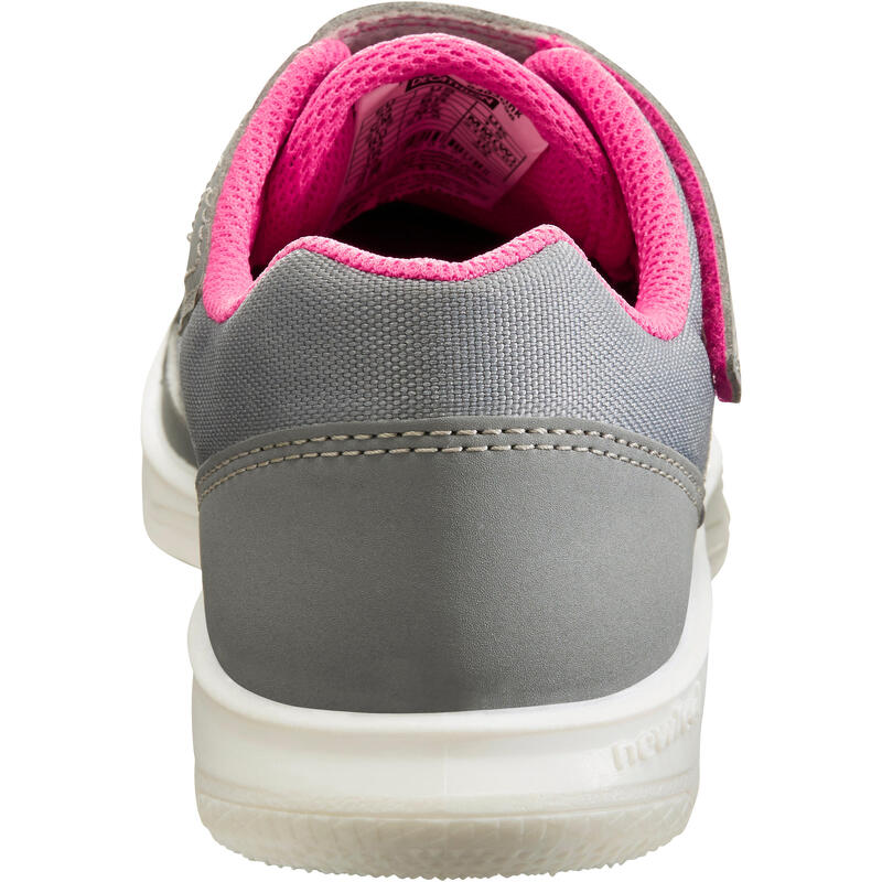Zapatilla marcha con tira adherente Niños PW 100 gris