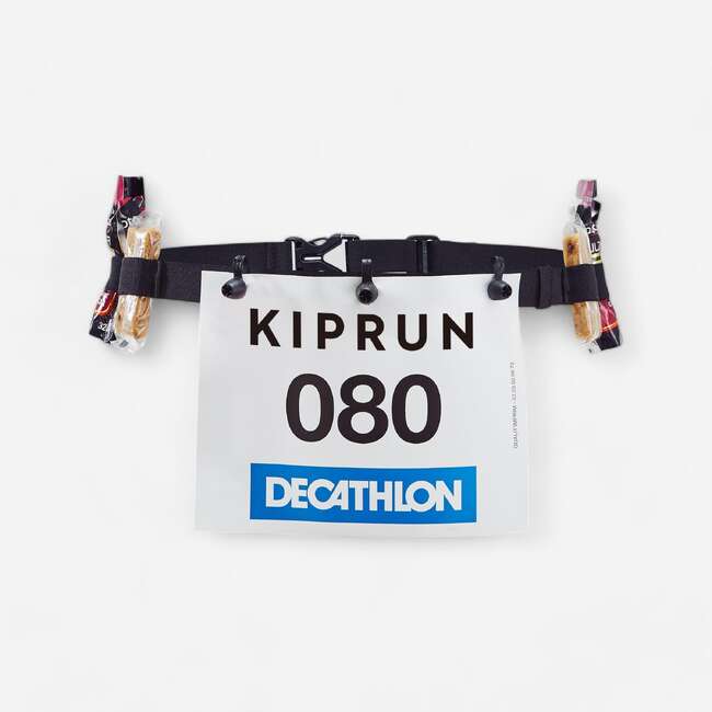 KIPRUN RACE NUMBER BELT BLACK Decathlon