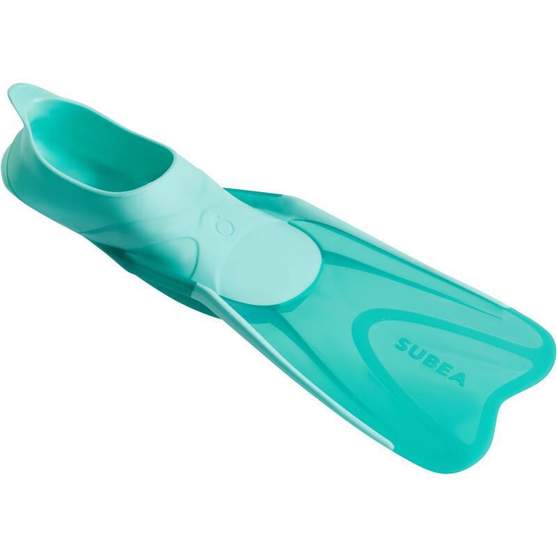 Adults’ snorkelling fins SUBEA SNK 500 - blue green