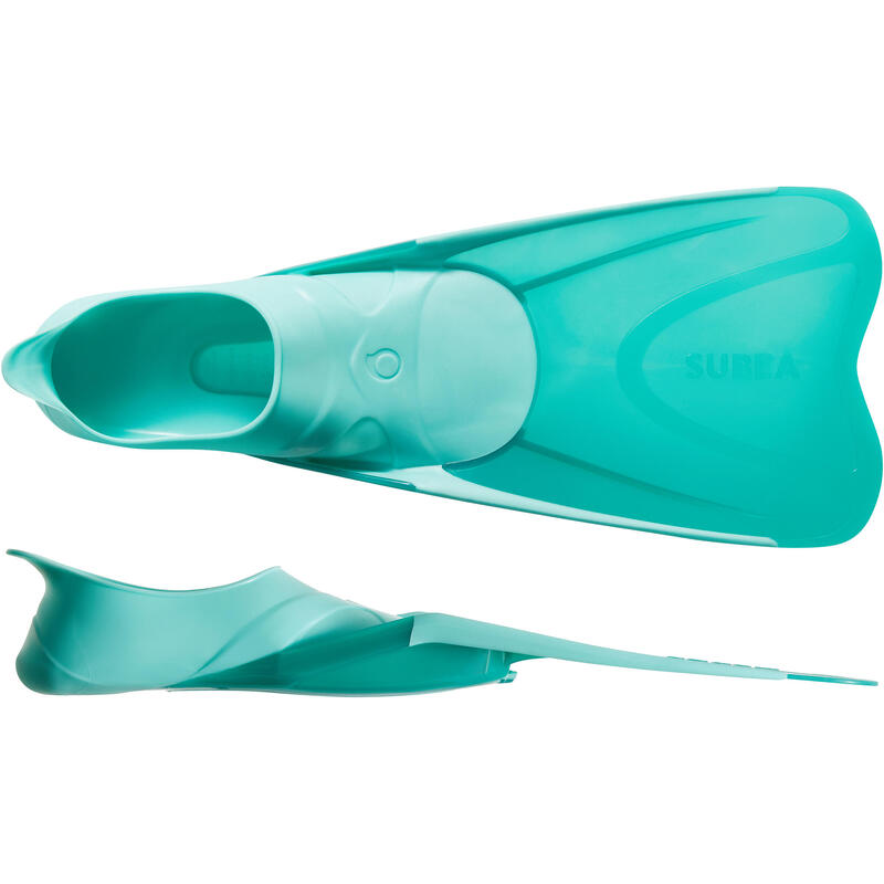 Snorkelvinnen voor volwassenen SNK 500 blauw/groen