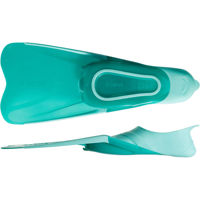SNK 500 Adult snorkelling fins - blue green