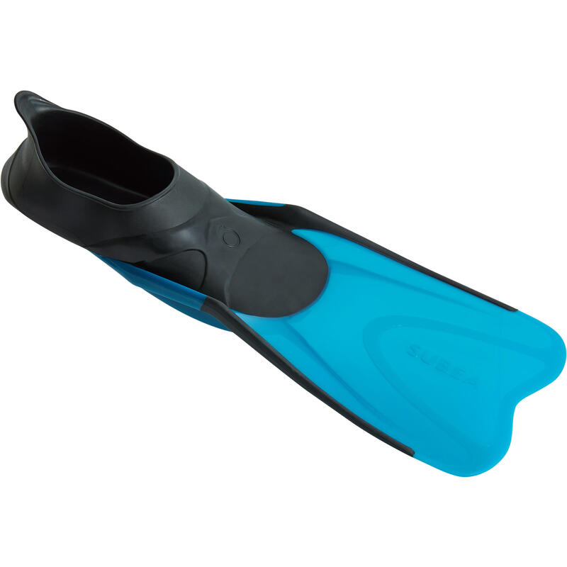 Adults’ snorkelling fins  SUBEA SNK 500 - black turquoise