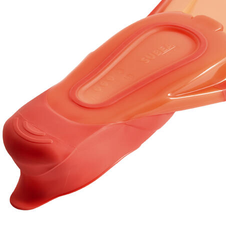 Adults’ snorkelling fins  SUBEA SNK 500 - pink coral
