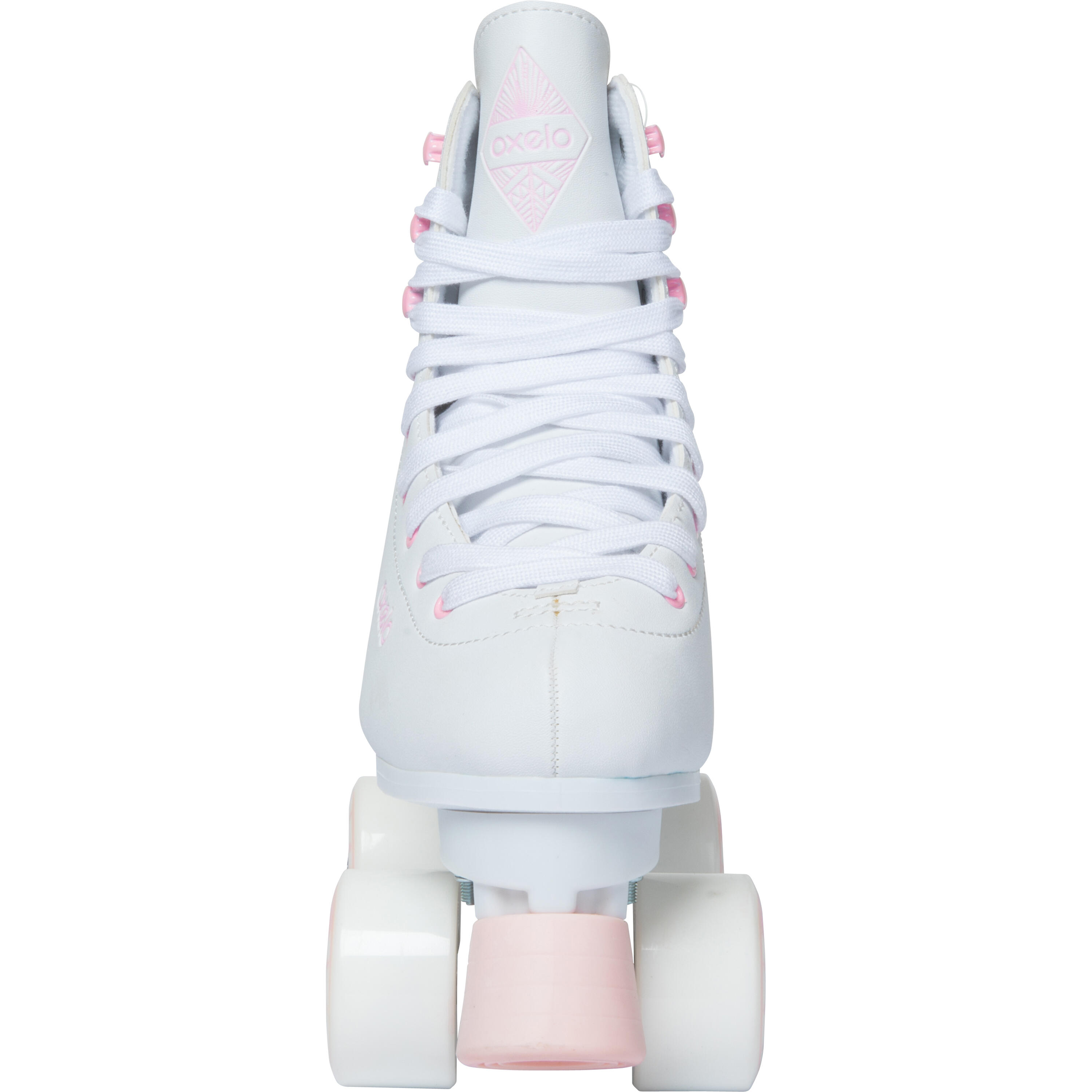 Patines 4 Ruedas Artísticos Niños y Mujer Oxelo Quad 100 Blanco 10/20