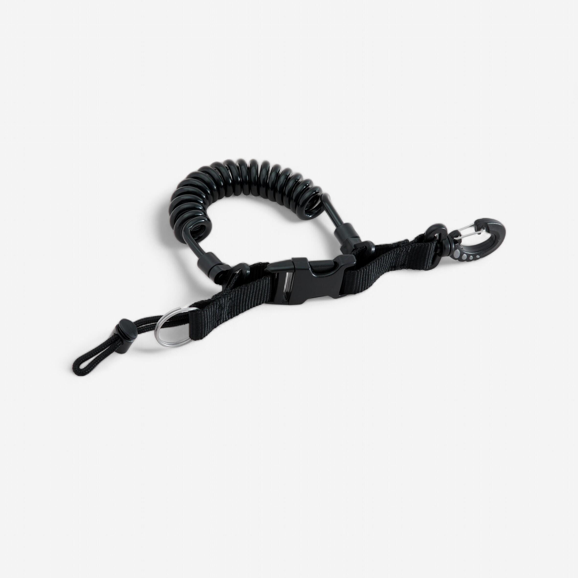 SCUBA diving spiral light holder clip with ring