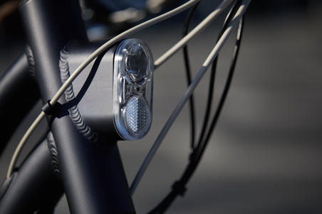 Електричний міський велосипед Elops 900 E з низькою рамою - Синій
