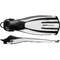 SCD ADJUSTABLE FINS Scuba Diving - Avanti Quattro+ fins white MARES - Scuba Diving Equipment