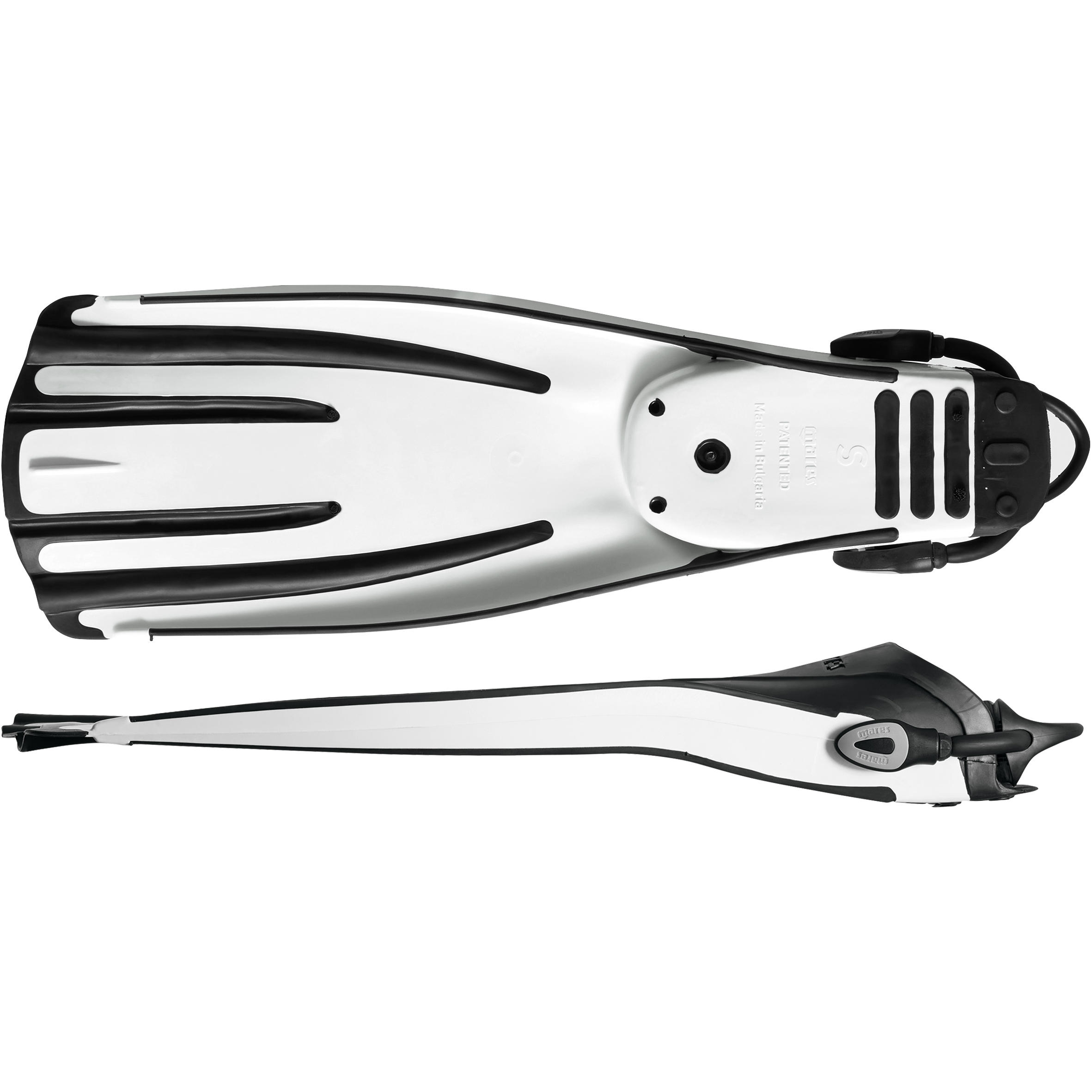 Avanti Quattro+ adjustable SCUBA diving fins white 3/7