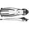 SCD ADJUSTABLE FINS Scuba Diving - Avanti Quattro+ fins white MARES - Scuba Diving Equipment