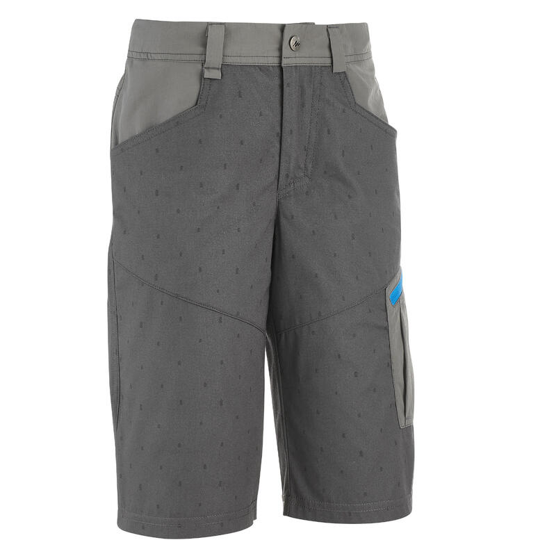 Wandelshort voor jongens Hike 500 grijs met print