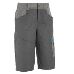 Pantalón corto de senderismo júnior Hike 500 gris estampado 