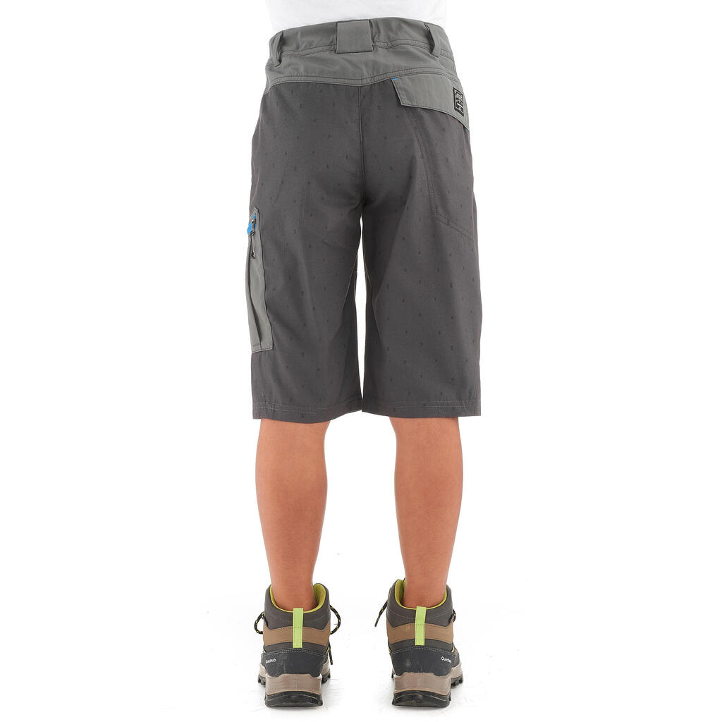 Hike 500 Children’s Hiking Shorts – Grey Print