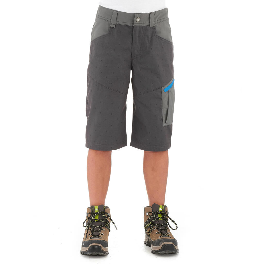 Hike 500 Children’s Hiking Shorts – Grey Print