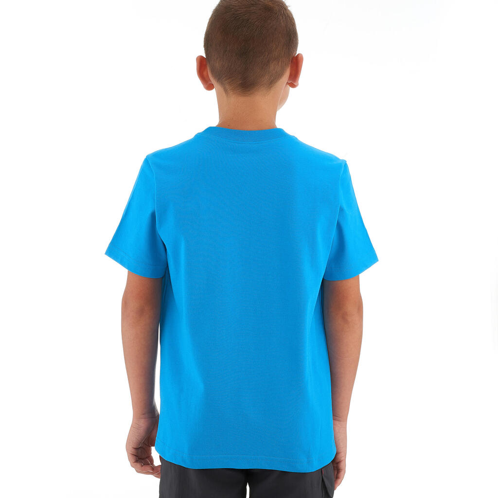 T-SHIRT de randonnée enfant MH100 bleu 7 A 15 ANS