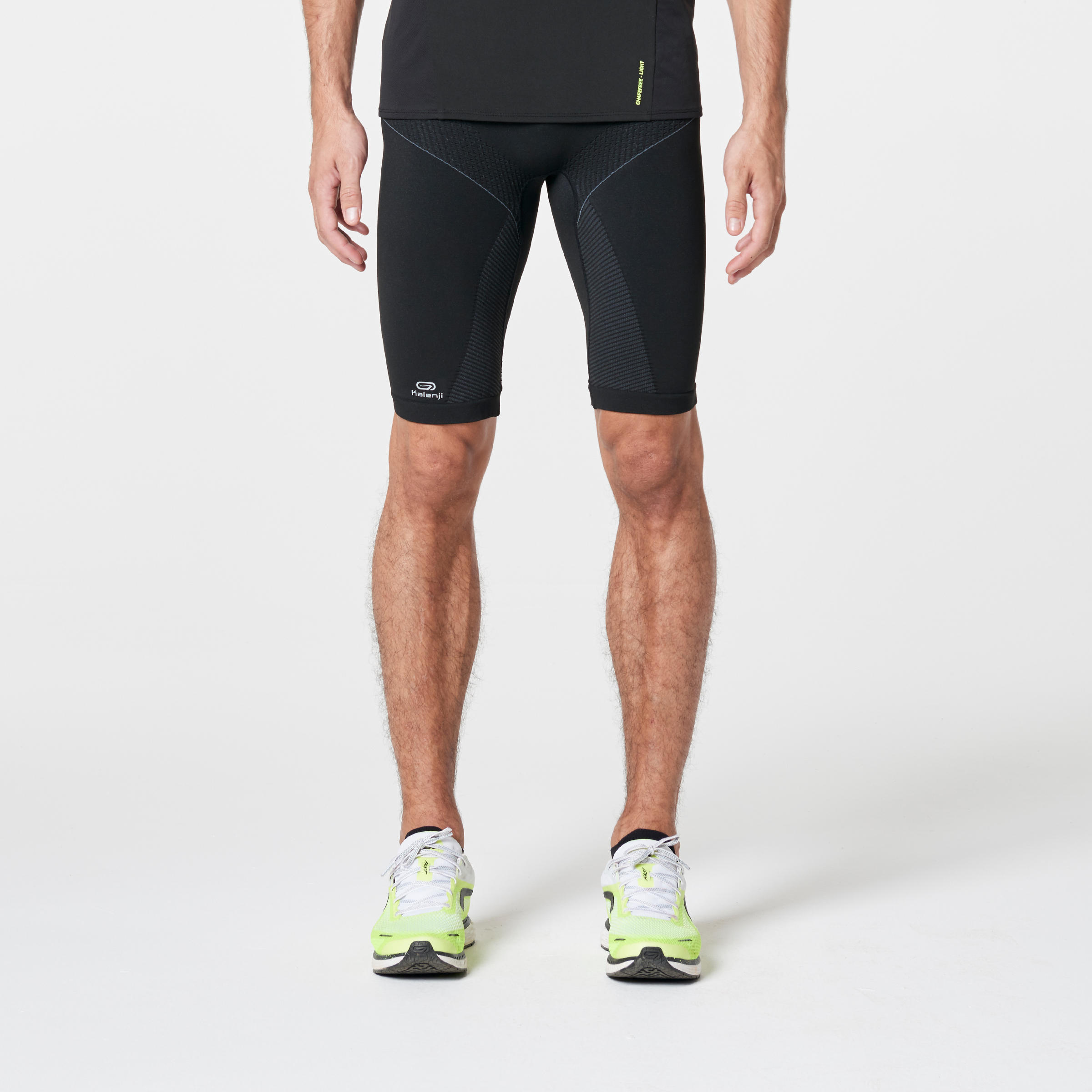 KIPRUN MEN'S SEAMLESS RUNNING/TRAIL TIGHT SHORTS - BLACK