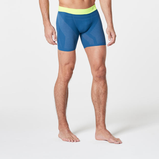 MEN'S SEAMLESS RUNNING BOXERS ANTIQUE BLUE