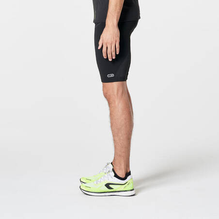 KIPRUN MEN'S SEAMLESS RUNNING/TRAIL TIGHT SHORTS - BLACK