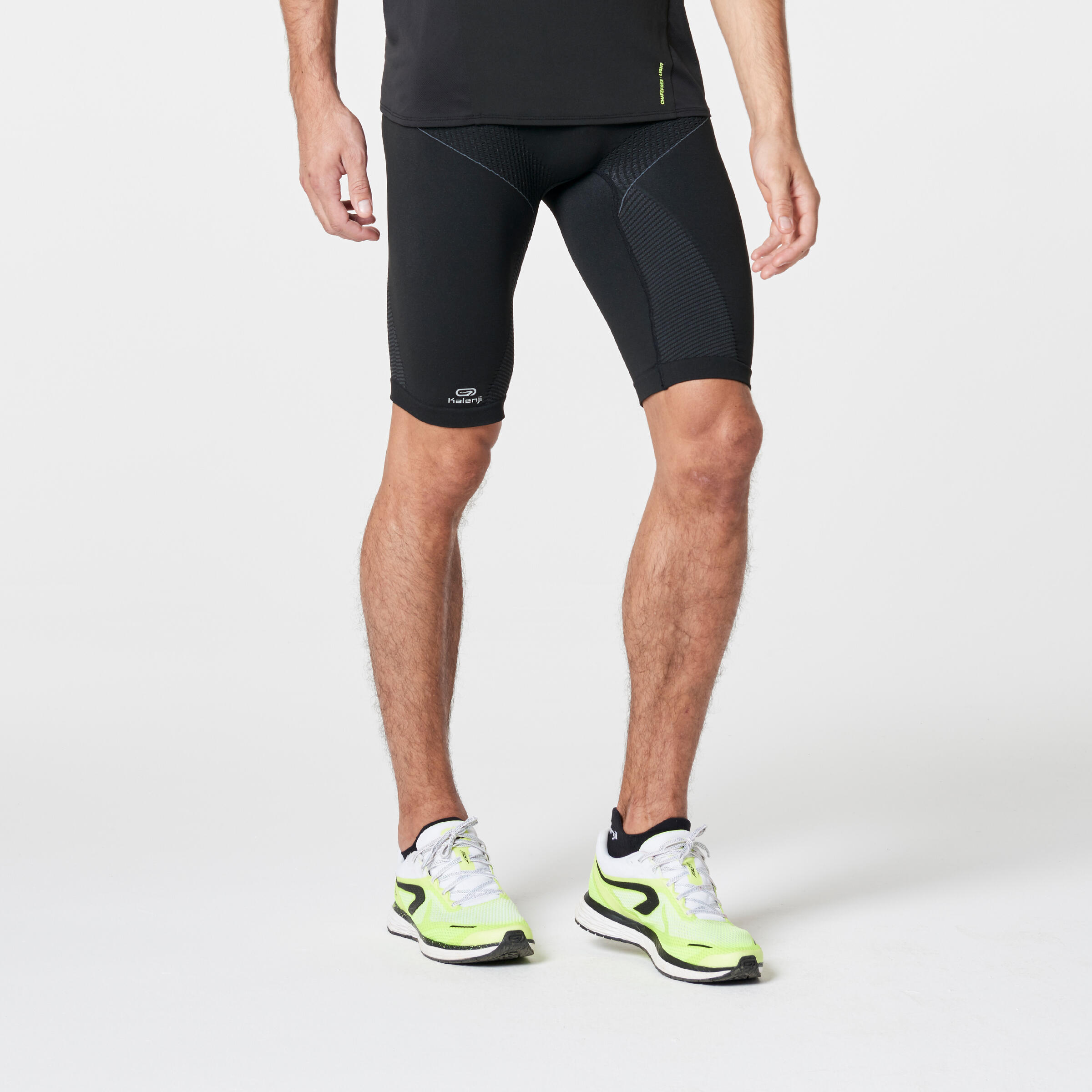 KIPRUN MEN'S SEAMLESS RUNNING/TRAIL TIGHT SHORTS - BLACK