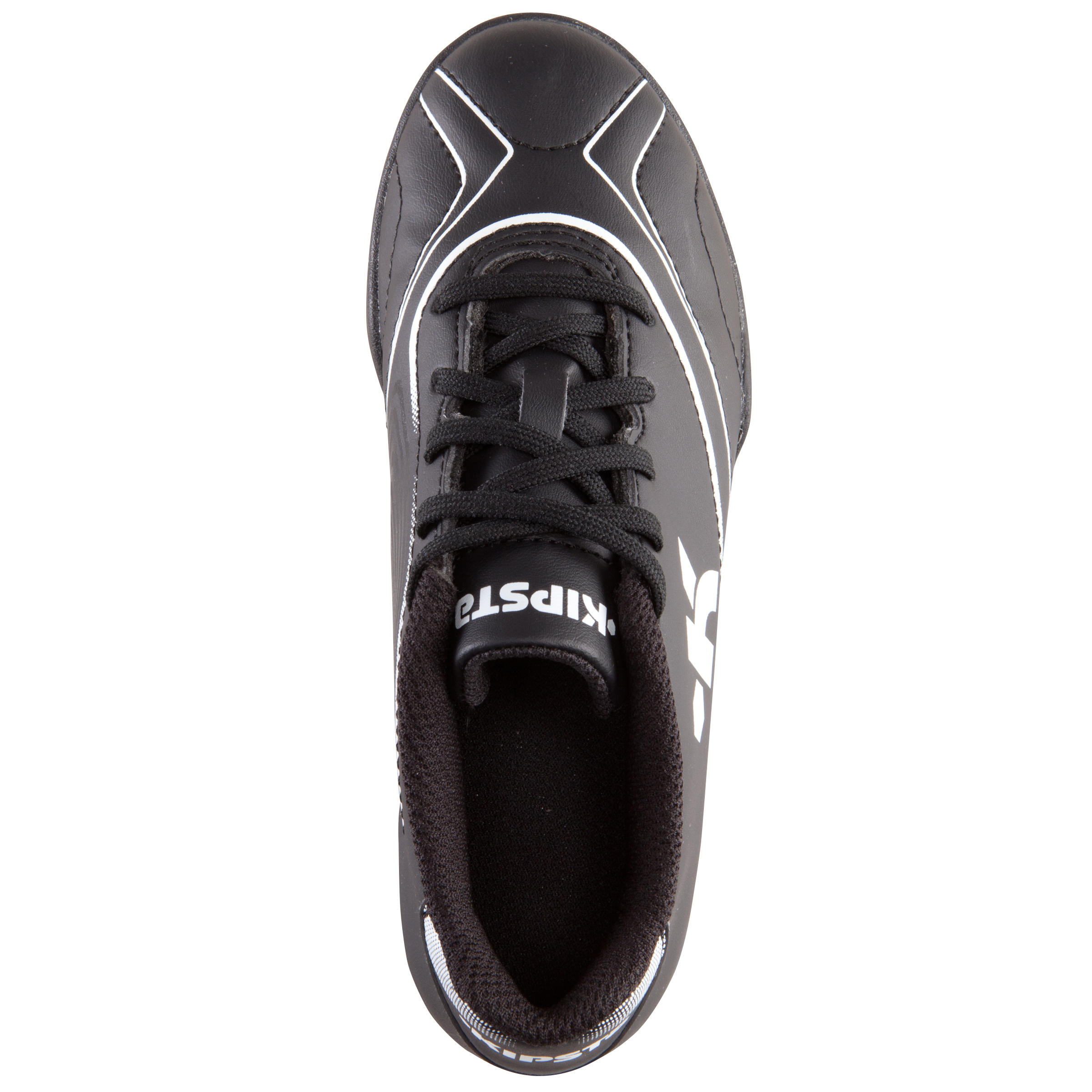 Agility 300 HG Kids Hard Ground Football Trainers - Black White 7/16