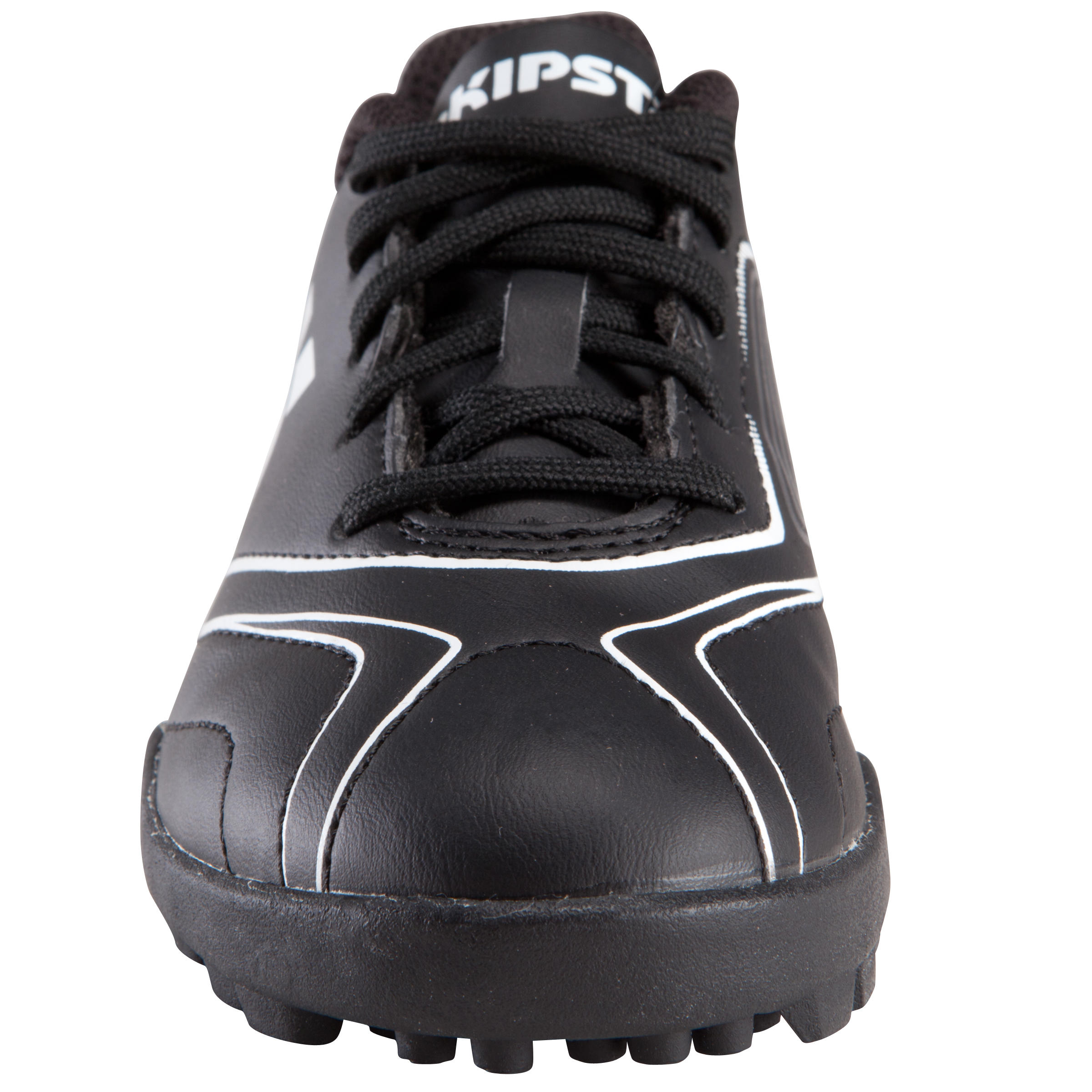 Agility 300 HG Kids Hard Ground Football Trainers - Black White 5/16