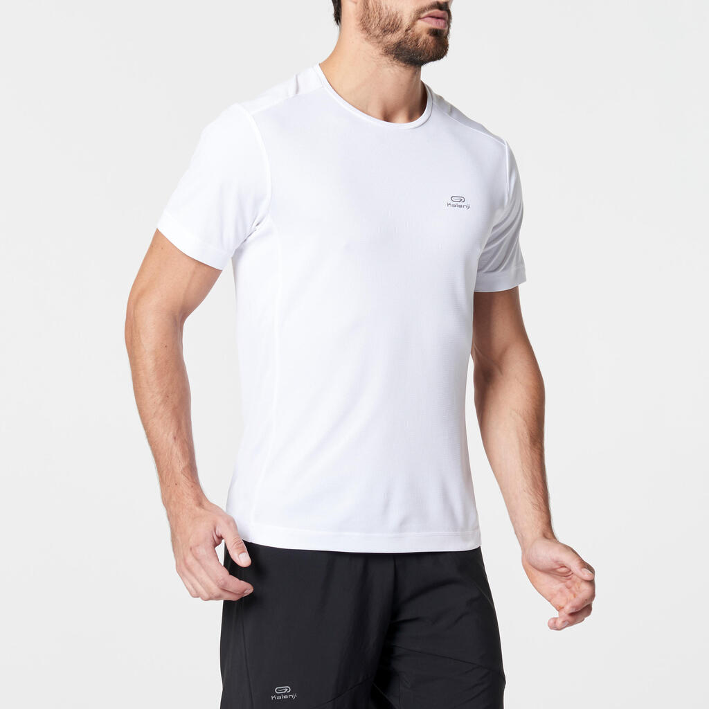 RUN DRY MEN'S RUNNING T-SHIRT WHITE GLACIER