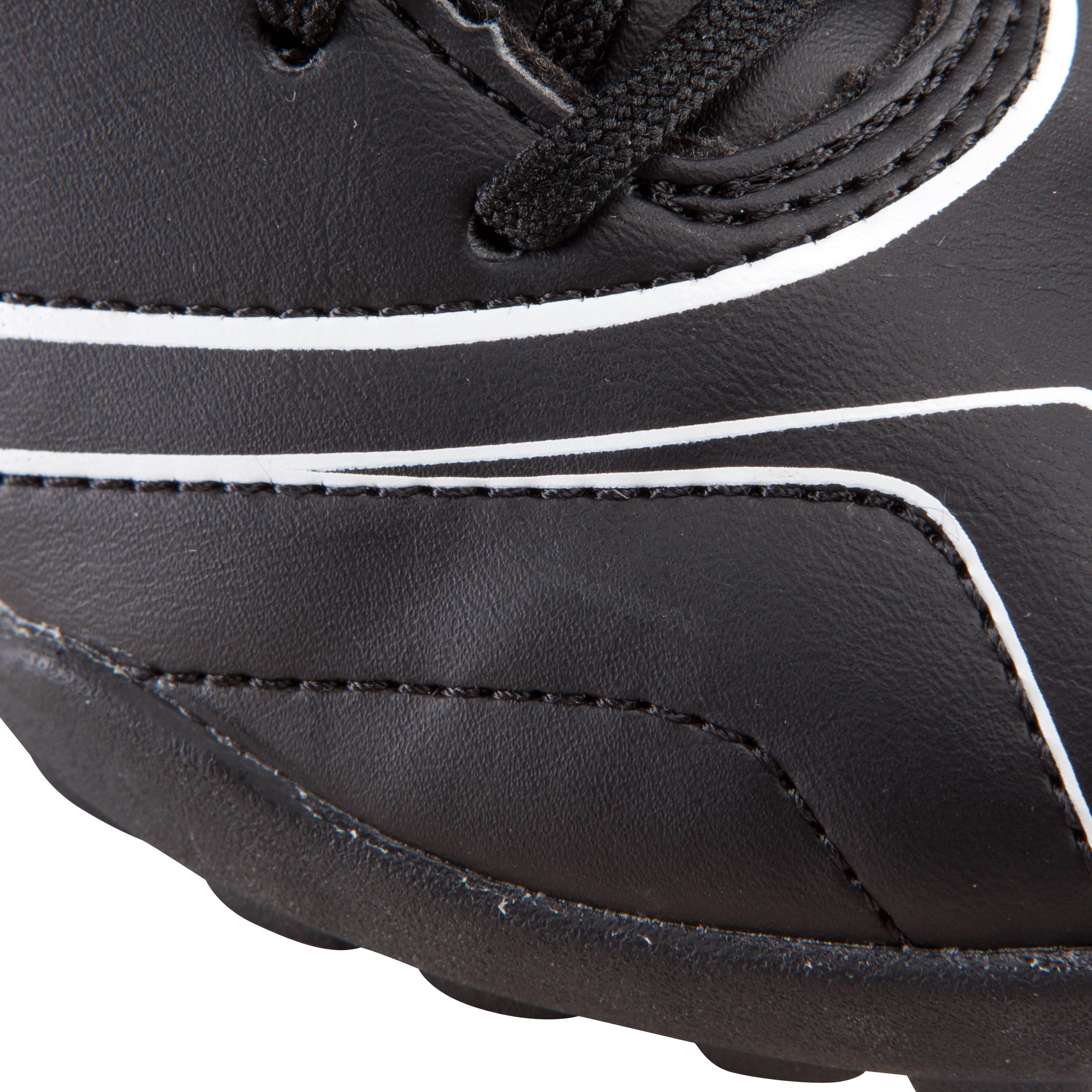 Agility 300 HG Kids Hard Ground Football Trainers - Black White 9/16