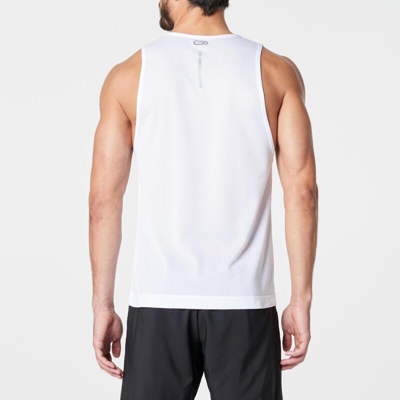 RUN DRY MEN'S RUNNING TANK TOP - WHITE