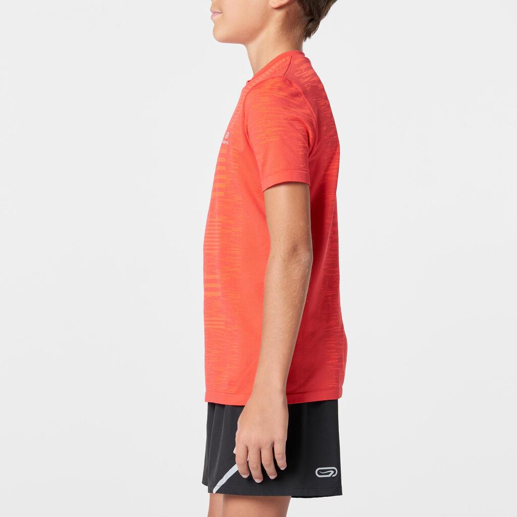 Laufshirt kurzarm Leichtathletik AT300 Skincare Kinder blau