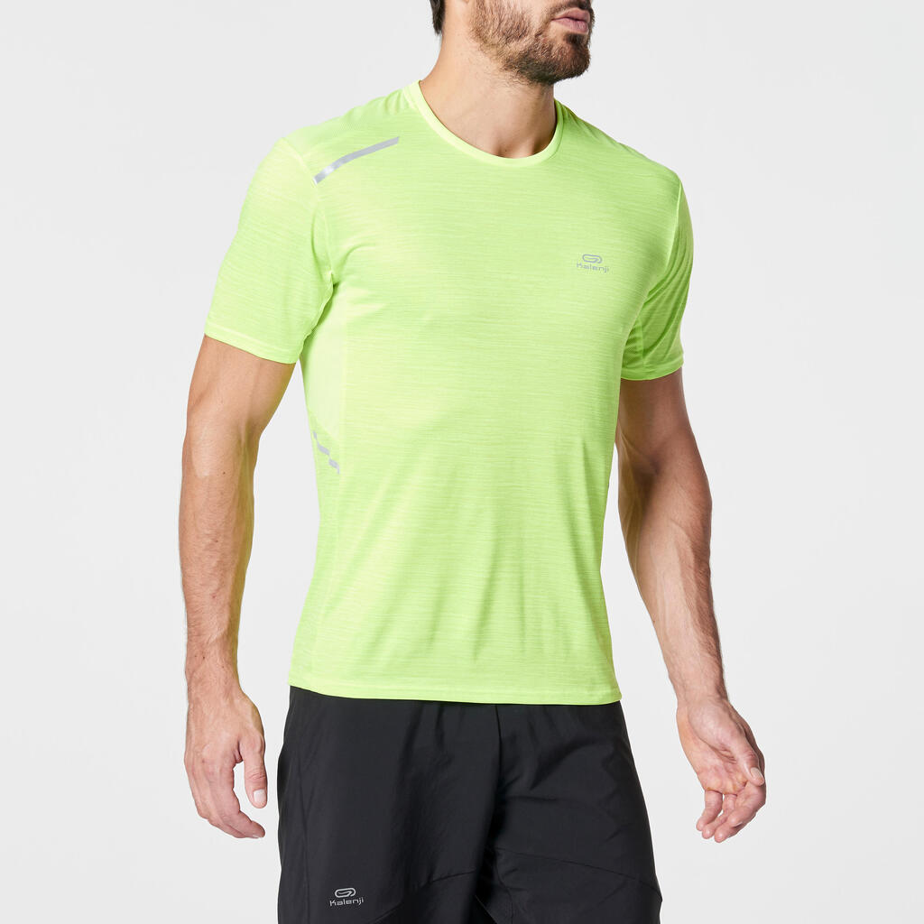 חולצת ריצה נושמת לגברים דגם +KIPRUN Run 500 Dry - כחול