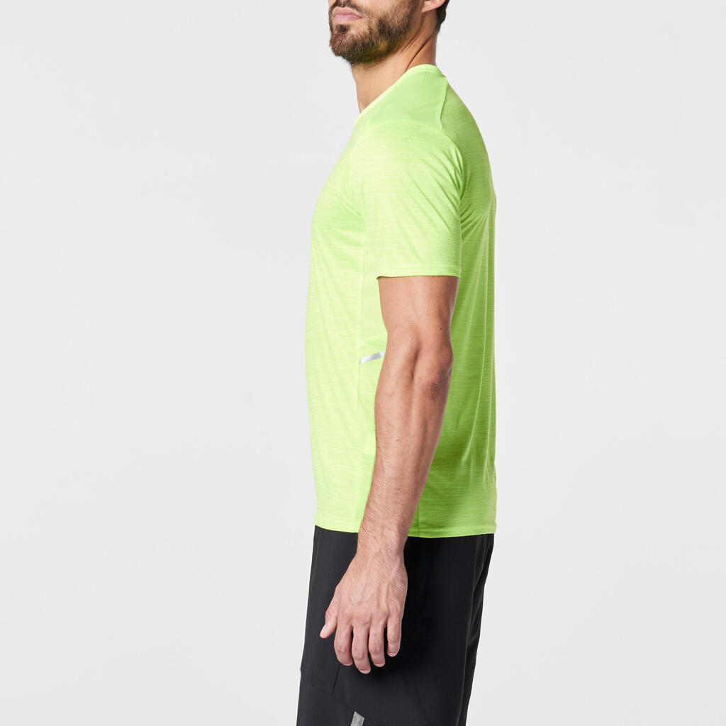 חולצת ריצה נושמת לגברים דגם +KIPRUN Run 500 Dry - כחול