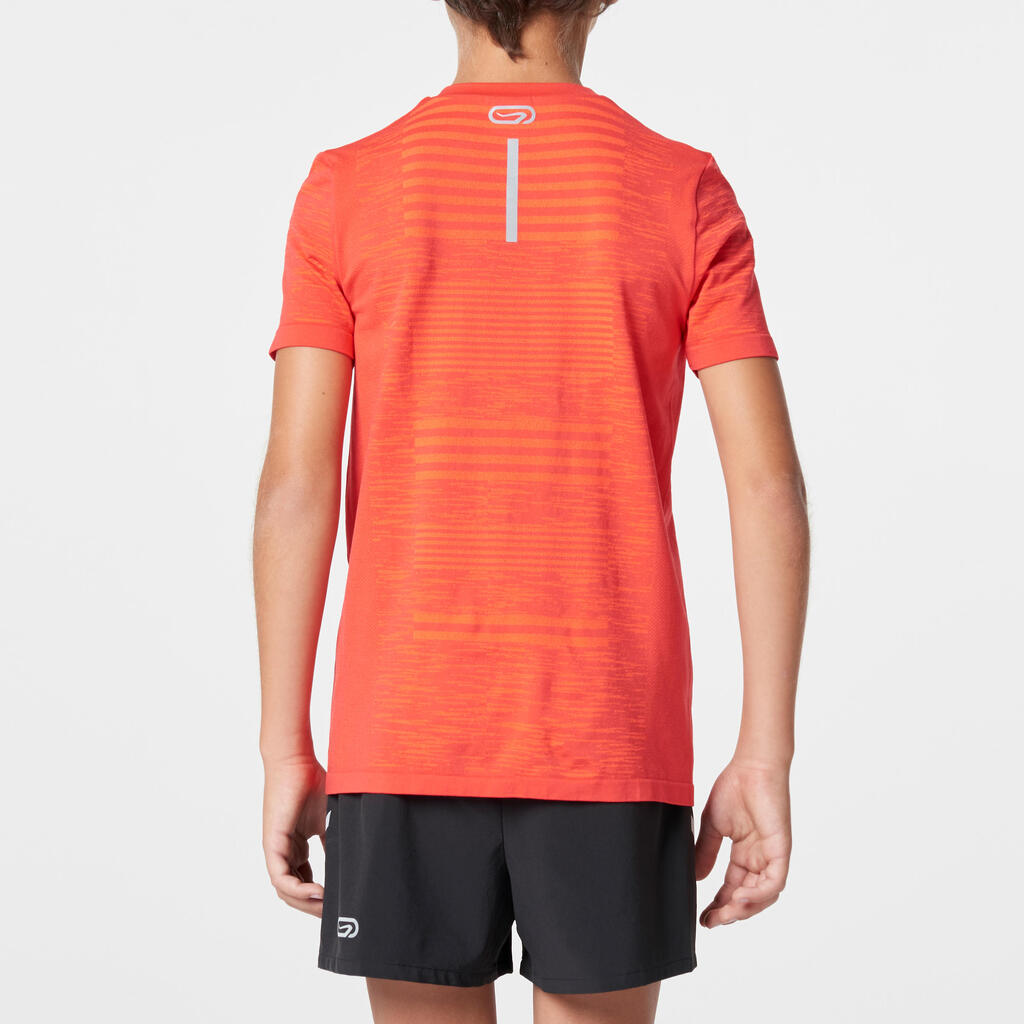 Laufshirt kurzarm Leichtathletik AT300 Skincare Kinder blau