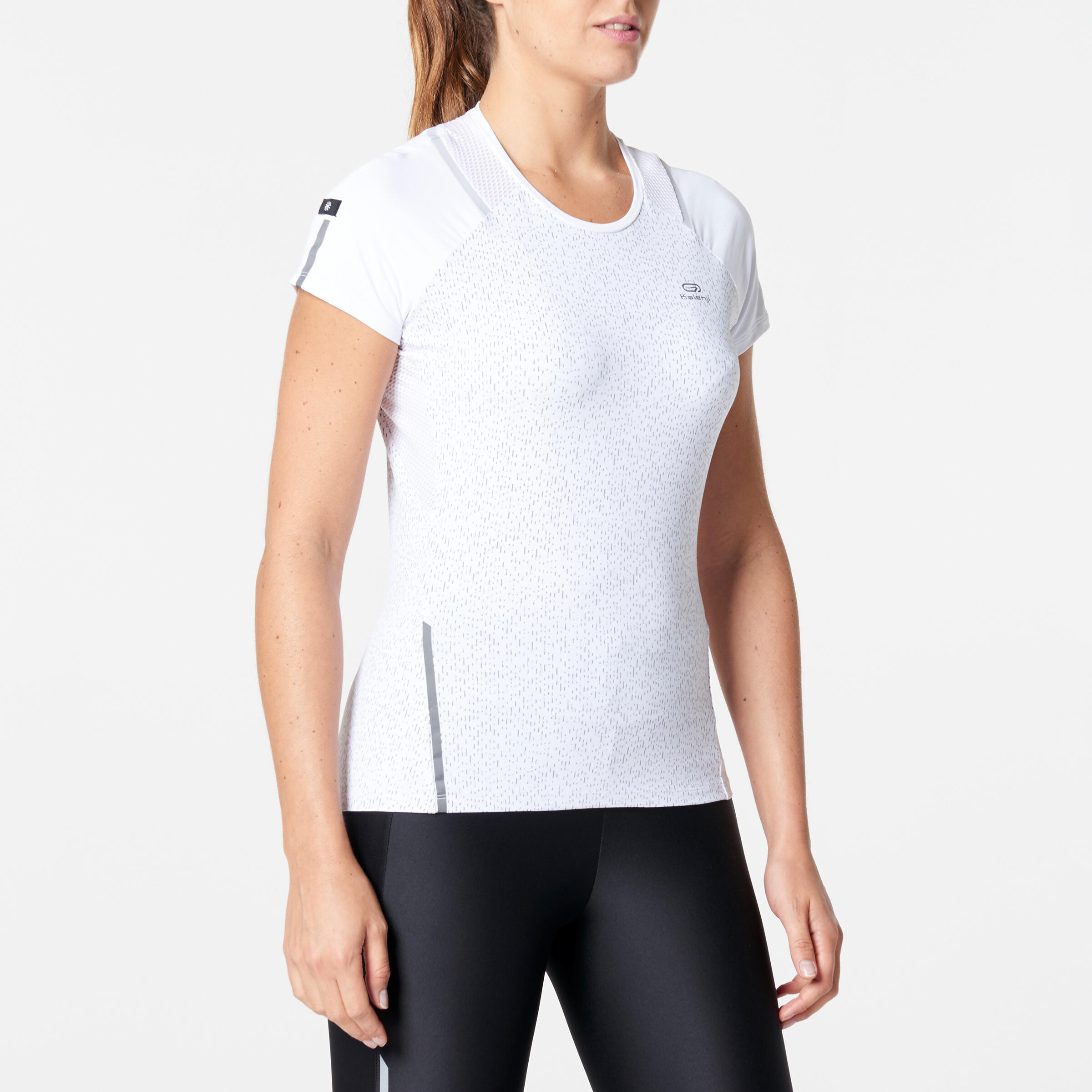 

Run Dry + Women'S Running T-Shirt - White by Night Print -  By KALENJI | Decathlon