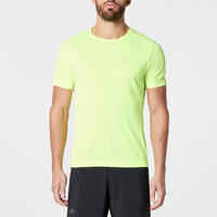 RUN DRY MEN'S RUNNING T-SHIRT - YELLOW