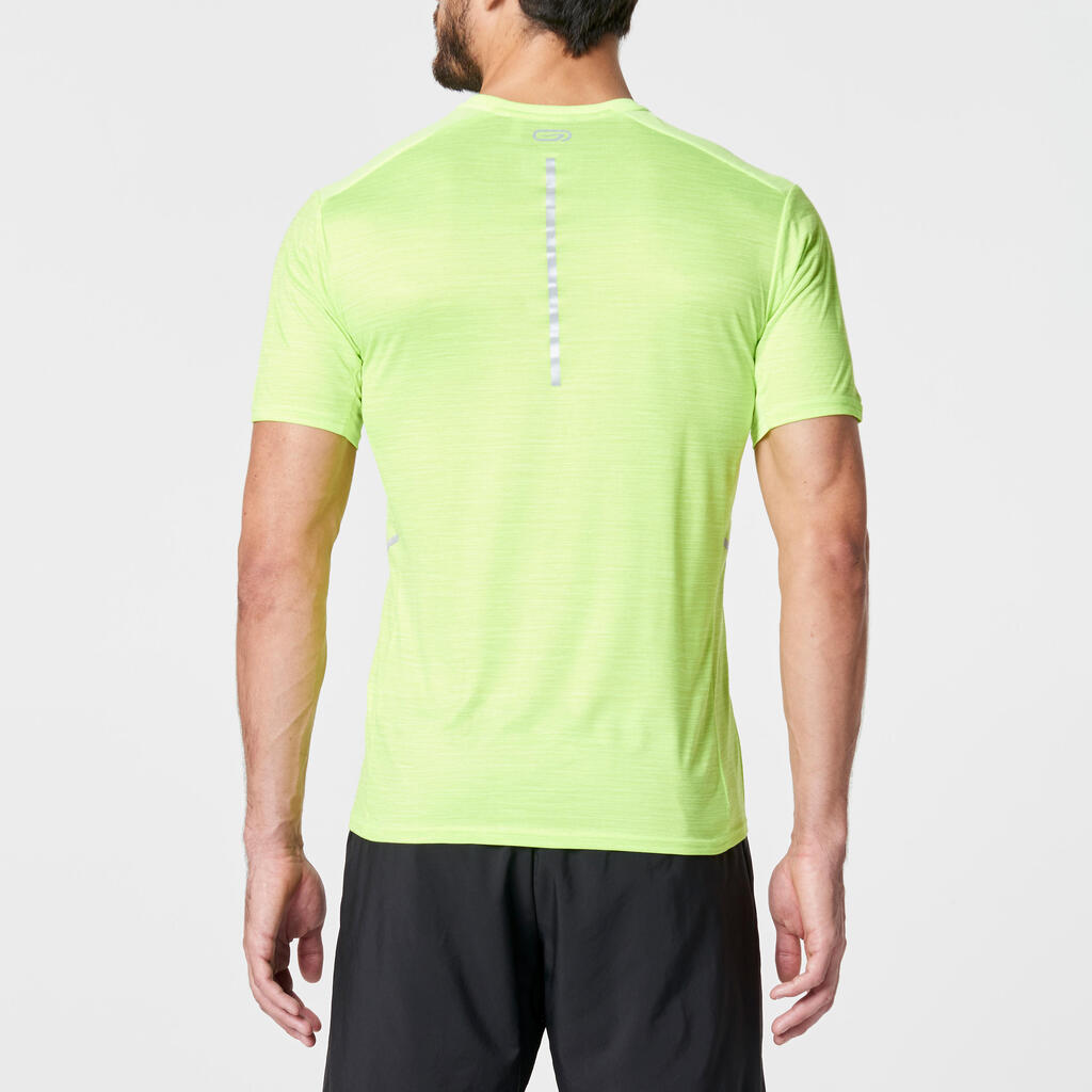חולצת ריצה נושמת לגברים דגם +KIPRUN Run 500 Dry - כחול