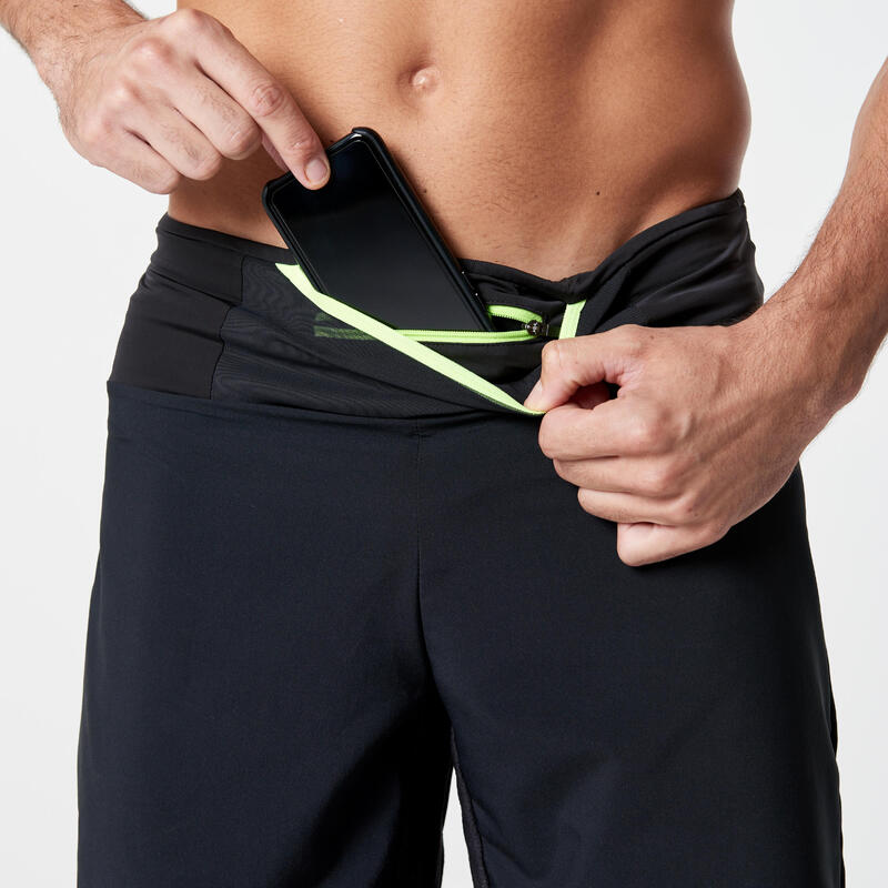 Men's Trail Running Baggy Shorts Graph Grey EVADICT Decathlon