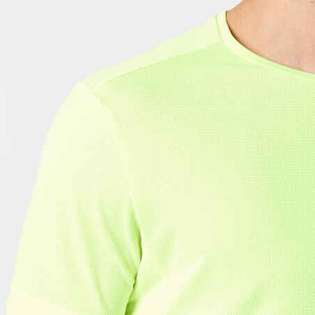 RUN DRY MEN'S RUNNING T-SHIRT - YELLOW