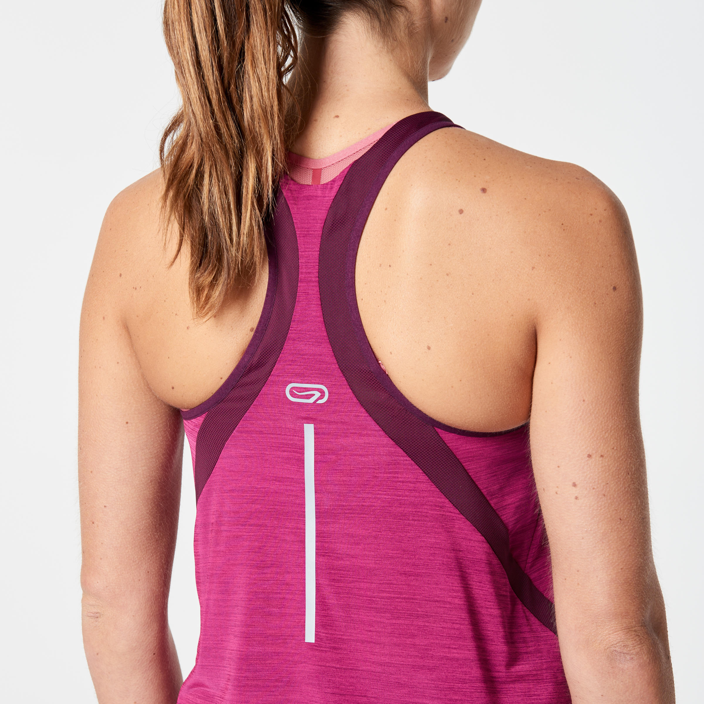 PLAYERA SIN MANGAS DE RUNNING PARA MUJER RUN LIGHT ROSA