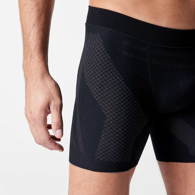 KALENJI MEN'S SEAMLESS RUNNING BOXERS BLACK Decathlon