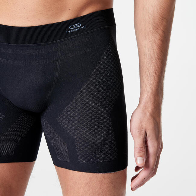 MEN'S SEAMLESS RUNNING BOXERS BLACK