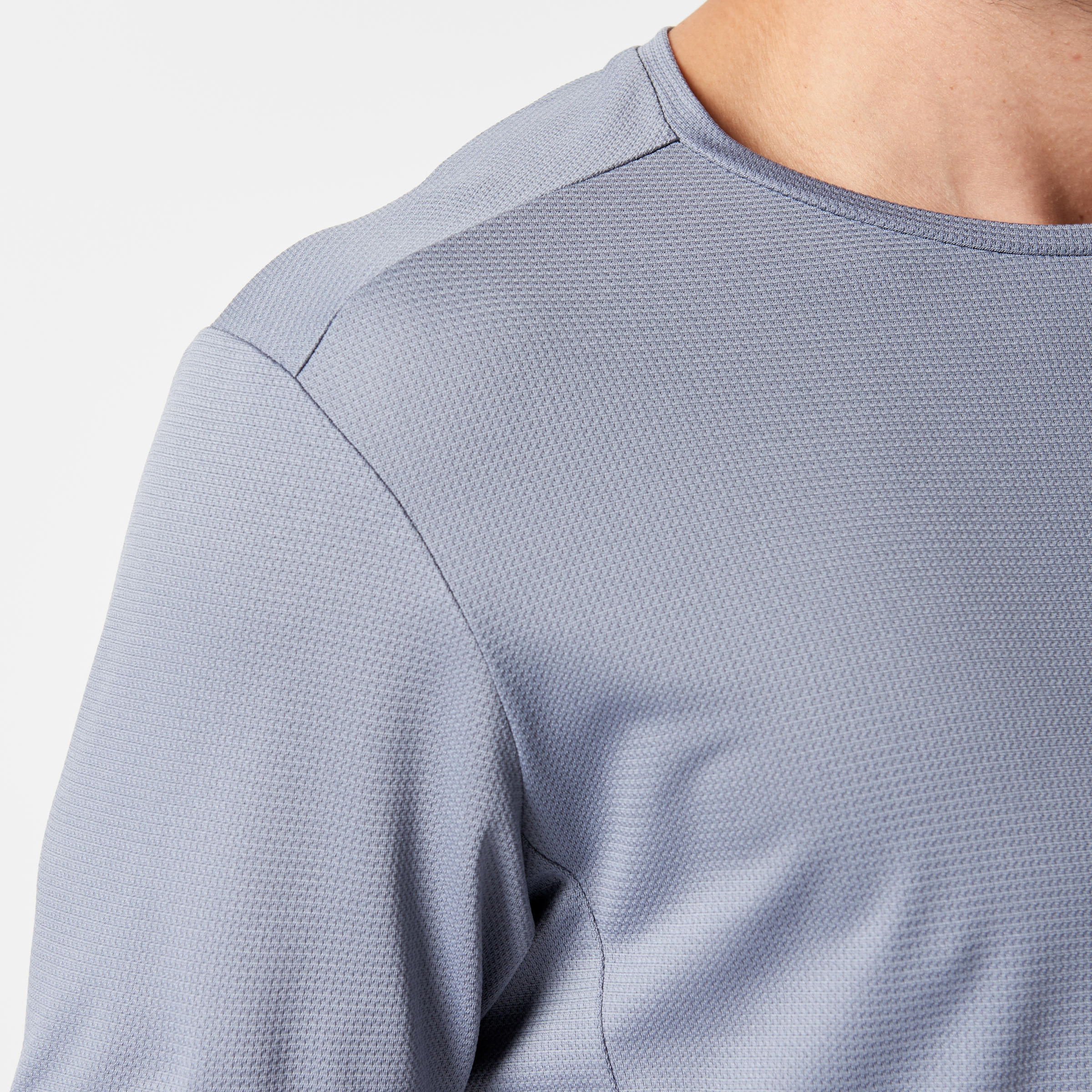 

Run Dry Men'S Running T-Shirt - Grey -  By KALENJI | Decathlon