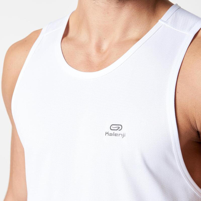 RUN DRY MEN'S RUNNING TANK TOP - WHITE