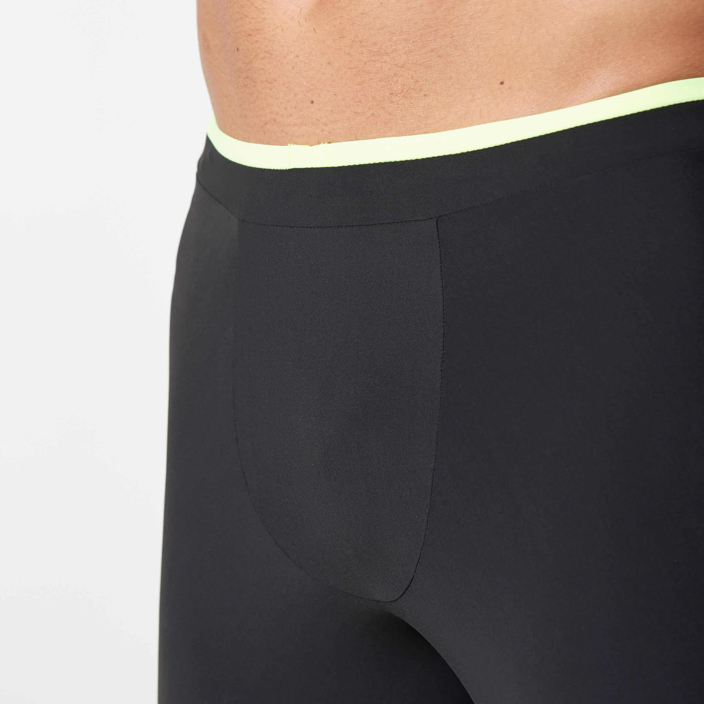 

Kiprun Men'S Tight Run Shorts Black Yellow