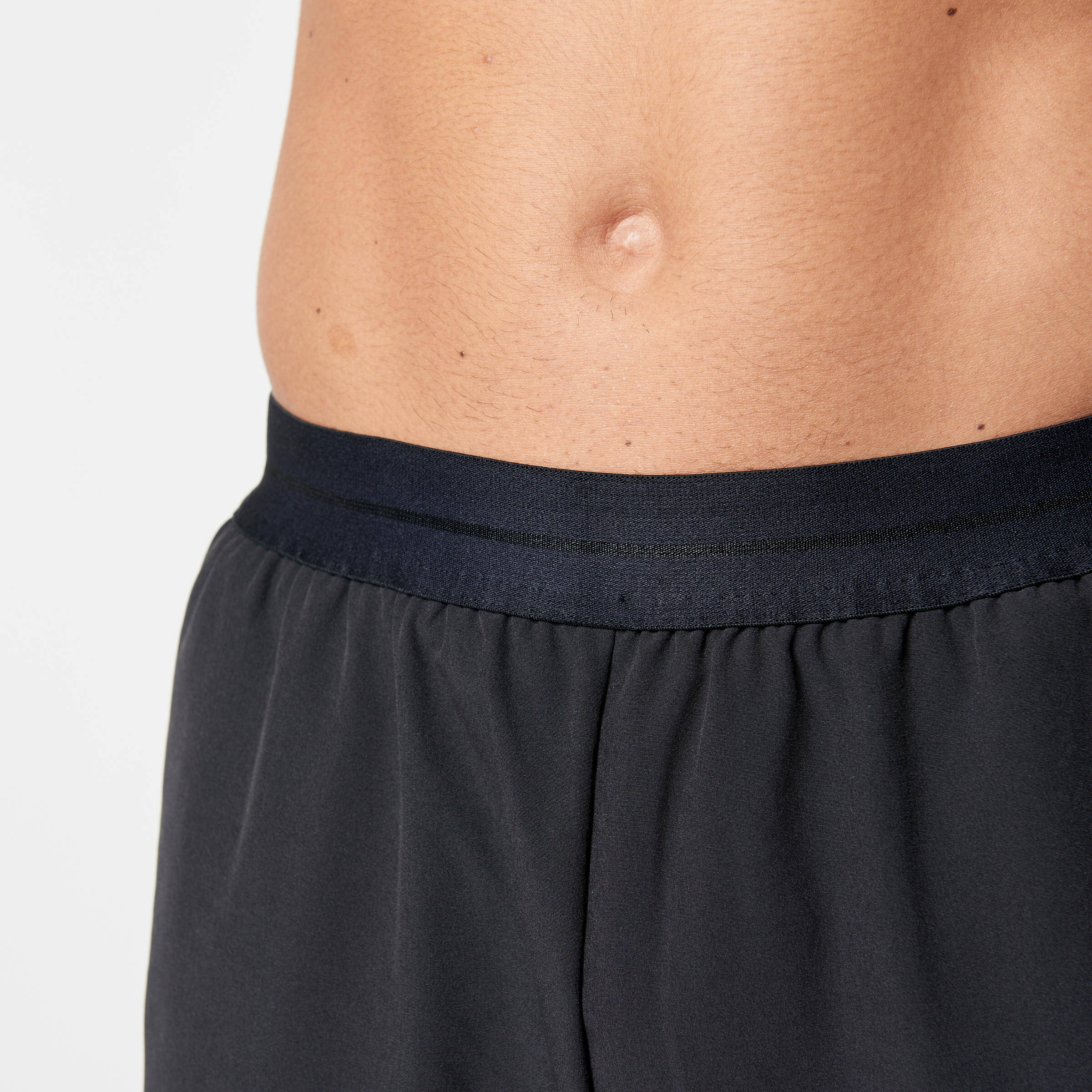 Men Running Trackpants, Quick Dry, Moisture Wicking with Zippered Pocket - Black -  4