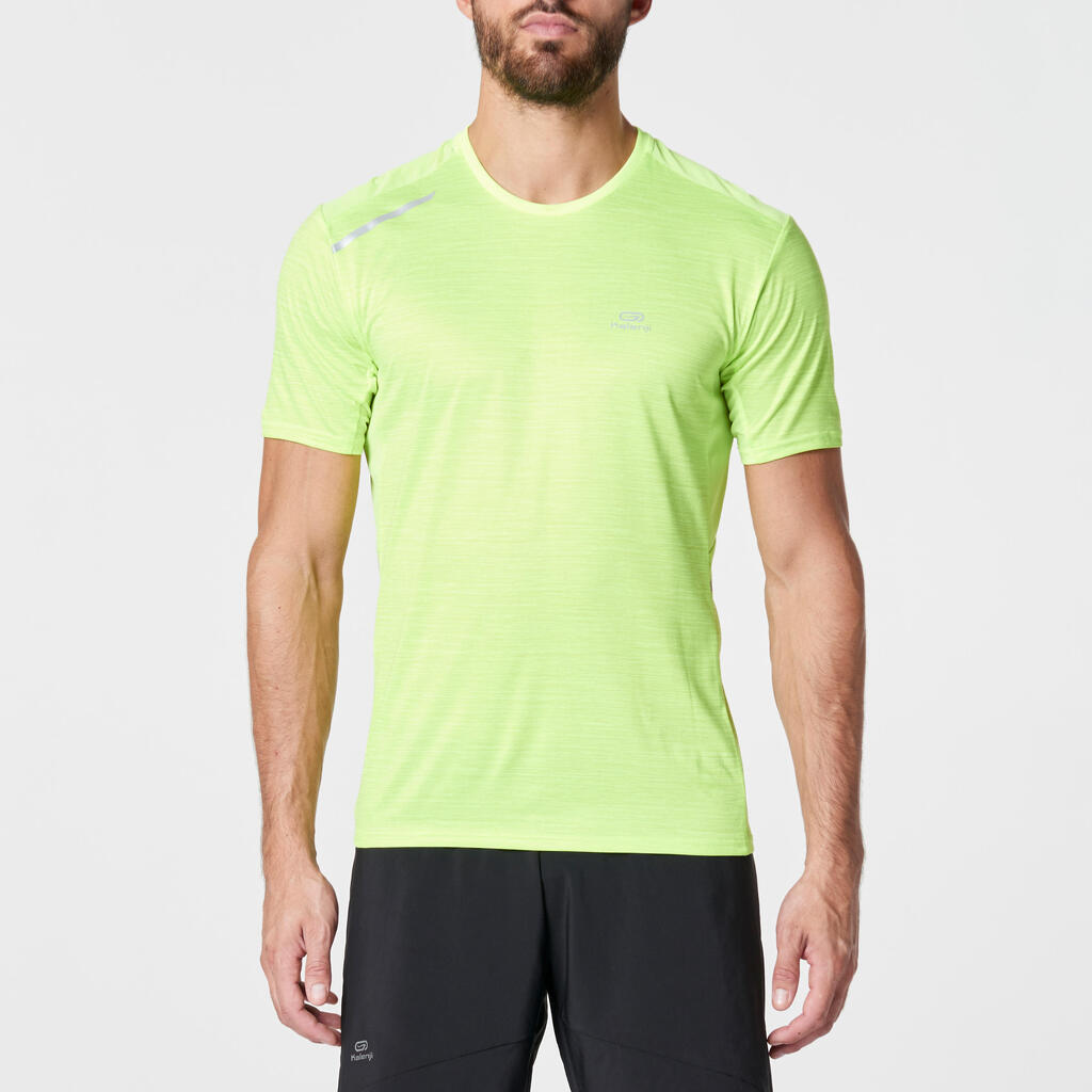 חולצת ריצה נושמת לגברים דגם +KIPRUN Run 500 Dry - כחול
