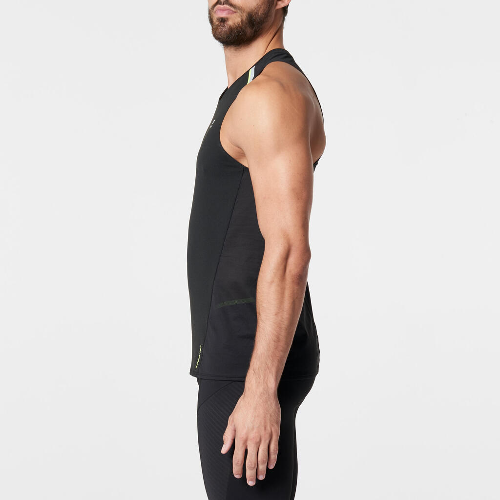 KIPRUN LIGHT MEN'S RUNNING TANK TOP LIGHT BLACK