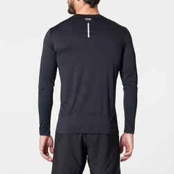 Sun Protect men's breathable long-sleeved running T-shirt - black