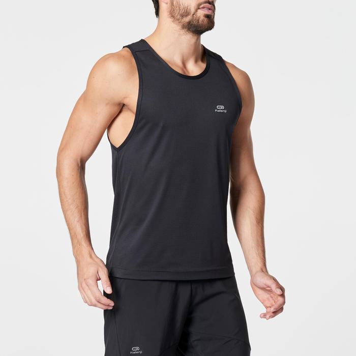 RUN DRY MEN'S RUNNING TANK TOP WHITE Decathlon