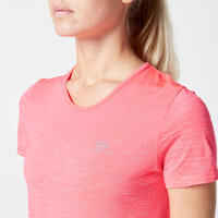 KIPRUN CARE KALENJI WOMEN'S RUNNING T-SHIRT - CORAL